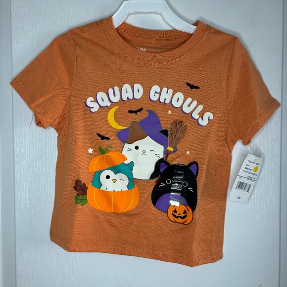 Squishmallows Kids Crew Neck Short Sleeve "Squad Ghouls" Halloween T-Shirt NEW - Picture 1 of 6